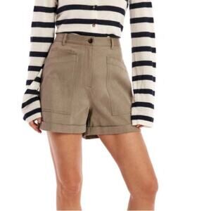 La‎ Ligne Utility Patch Pockets Shorts Tencel Lyocell Size 12